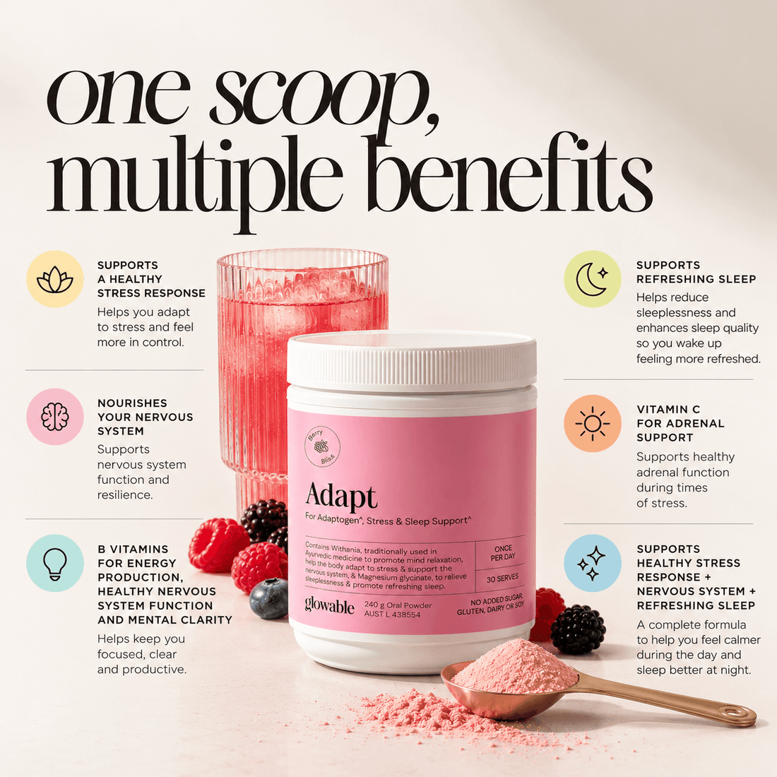 Adapt - Ashwagandha + Magnesium Glycinate & Vitamin Blend