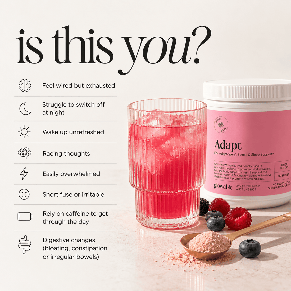 Adapt - Ashwagandha + Magnesium Glycinate & Vitamin Blend